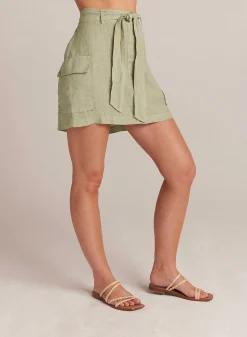 Linnen Cargo Minirok - Bleke Palm><noscript><img width=