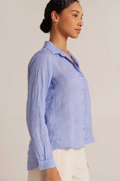 Linnen Zak Met Knoopsluiting - Peri Blue><noscript><img width=