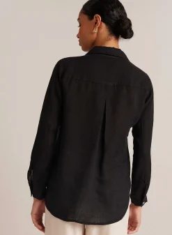 Linnen Zak Met Knoopsluiting - Vintage Zwart>Bella Dahl Fashion