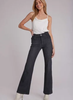 Milla Vintage Flare Jean - Zilverkleurige Stalen Wassing>Bella Dahl Store