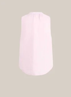 Mouwloze Gesmokte Schouderblouse - Lichte Orchidee>Bella Dahl Hot