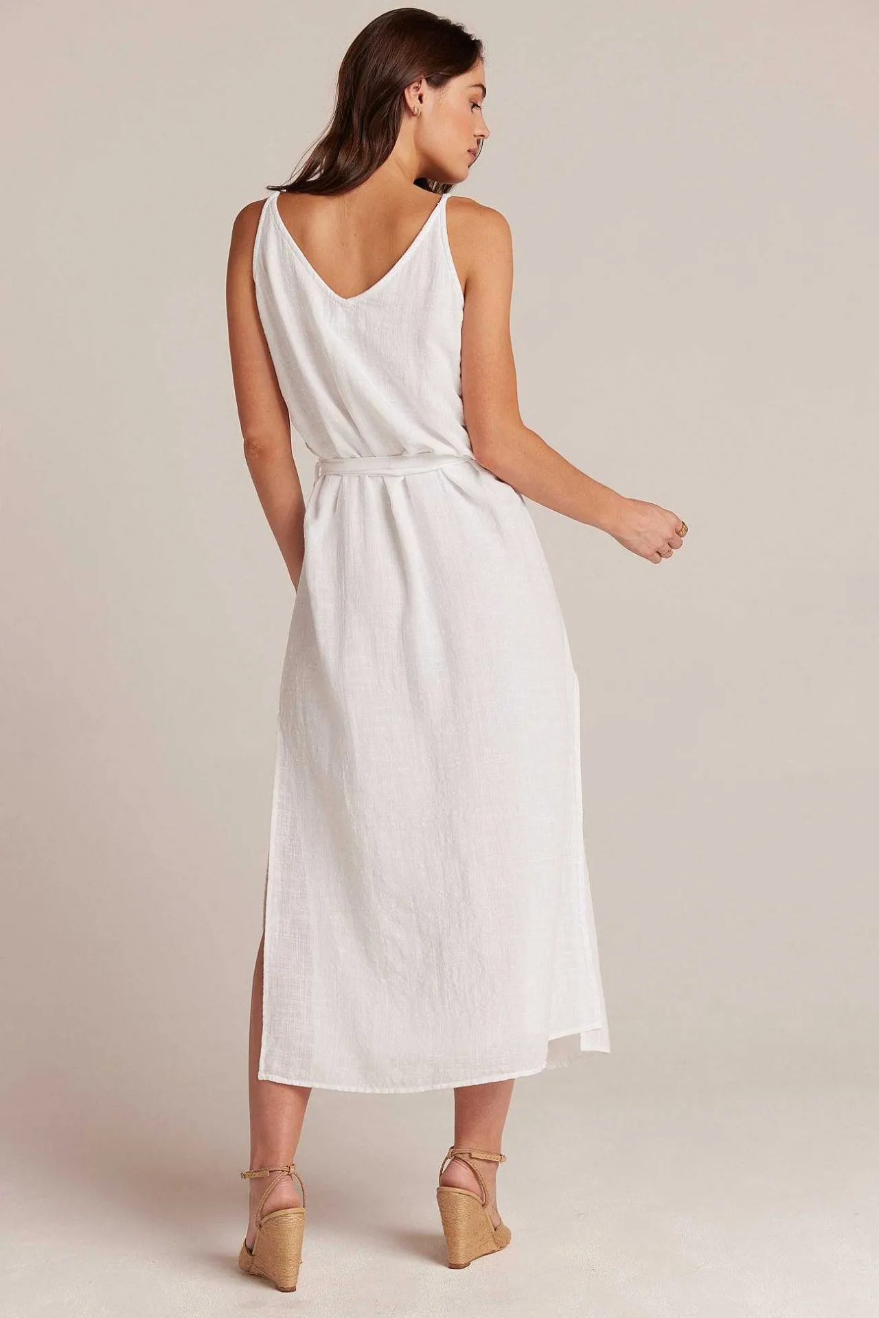 Mouwloze Jurk Met Knoopsluiting Aan De Voorkant, Wit>Bella Dahl Fashion