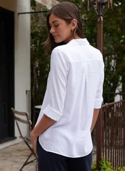 Overhemd Staart Button Down - Wit>Bella Dahl Best Sale