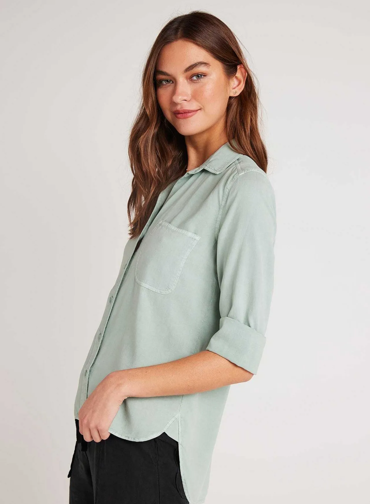 Overhemd Staart Button Down - Oase Groen>Bella Dahl Hot