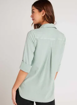 Overhemd Staart Button Down - Oase Groen>Bella Dahl Hot