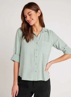 Overhemd Staart Button Down - Oase Groen><noscript><img width=