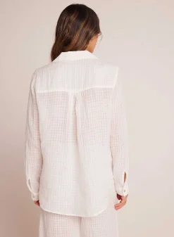 Oversized Zak Met Knoopsluiting - Wit><noscript><img width=