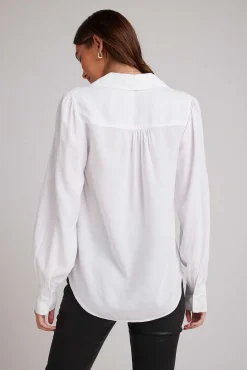 Pin-Geplooid Met Lange Mouwen, Button-Down - Wit>Bella Dahl Best Sale