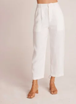 Relaxte Broek Met Plooien Aan De Voorkant - Wit>Bella Dahl Cheap
