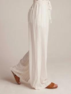 Ruche Taille Wijde Pijpen - Witte Zandstreep><noscript><img width=