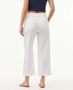 Saige Crop Met Wijde Pijpen - Wit>Bella Dahl Store