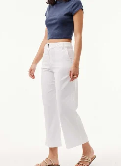 Saige Crop Met Wijde Pijpen - Wit><noscript><img width=