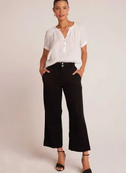 Saige Cropped Broek Met Wijde Pijpen - Zwart>Bella Dahl Outlet