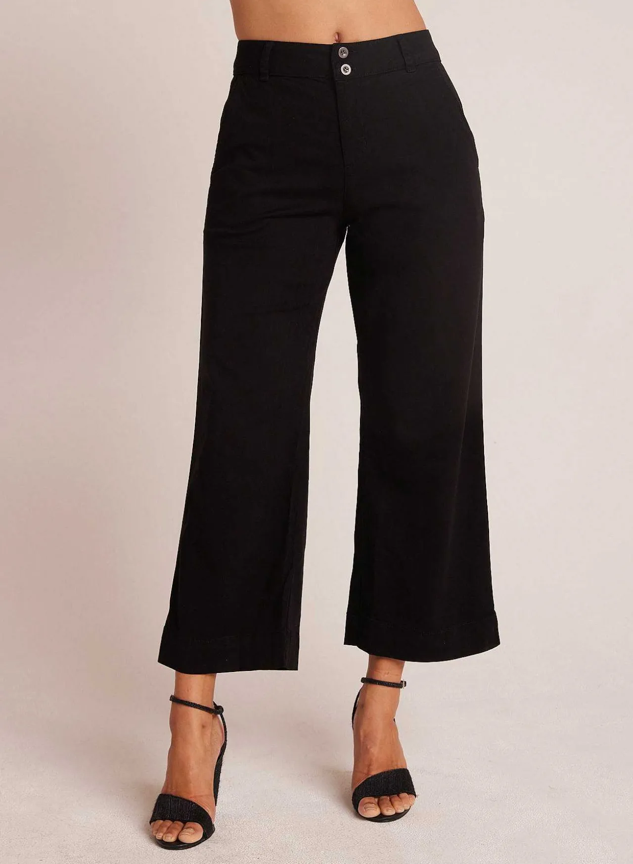 Saige Cropped Broek Met Wijde Pijpen - Zwart>Bella Dahl Outlet