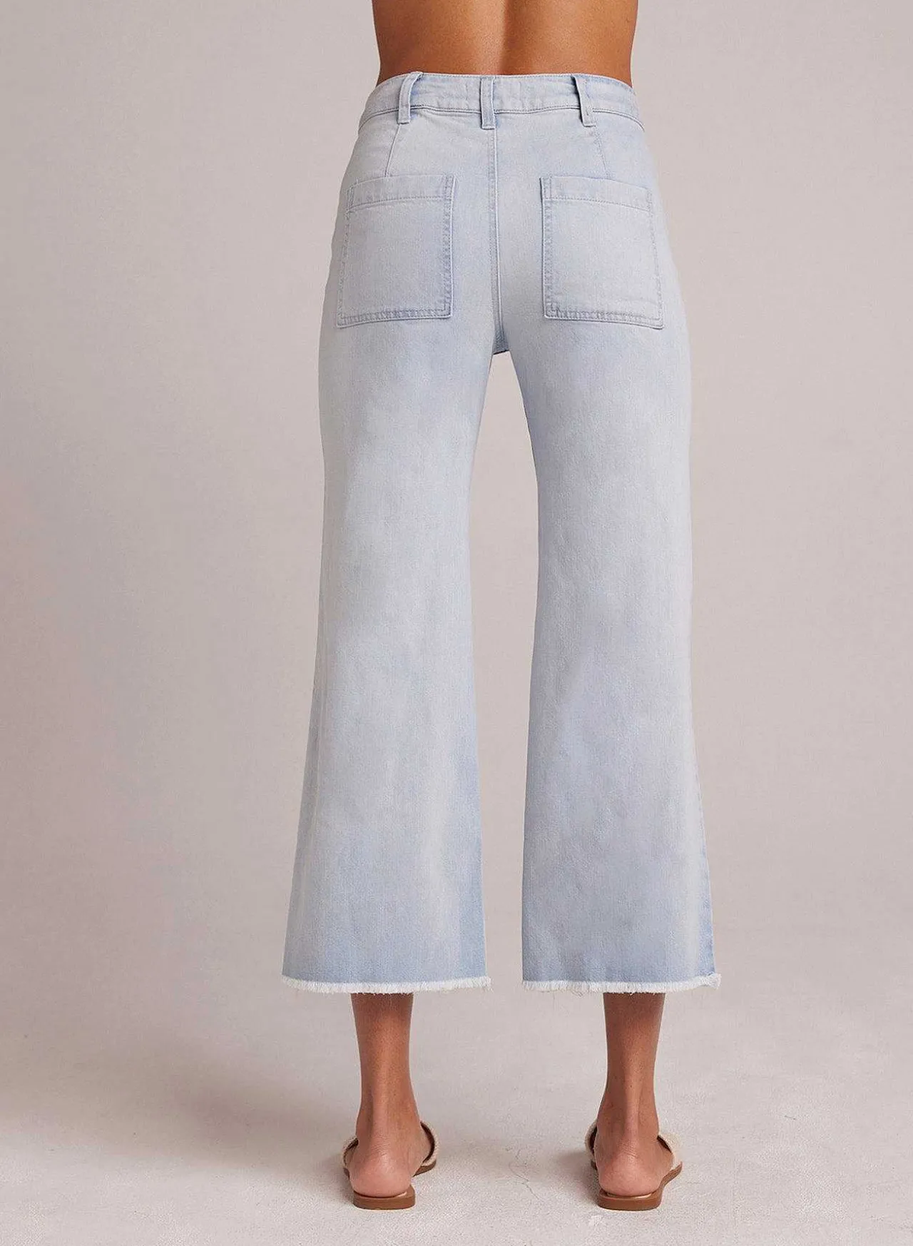 Sarah Frayed Zoom Wide Leg Crop - Ocean Mist Wash>Bella Dahl Store