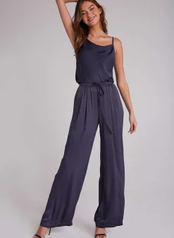 Satijnen Geplooide Broek Met Wijde Pijpen - Odyssey Grey><noscript><img width=