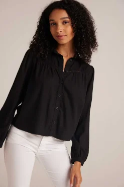 Shirt Met Lange Mouwen En Ladderversiering - Zwart><noscript><img width=