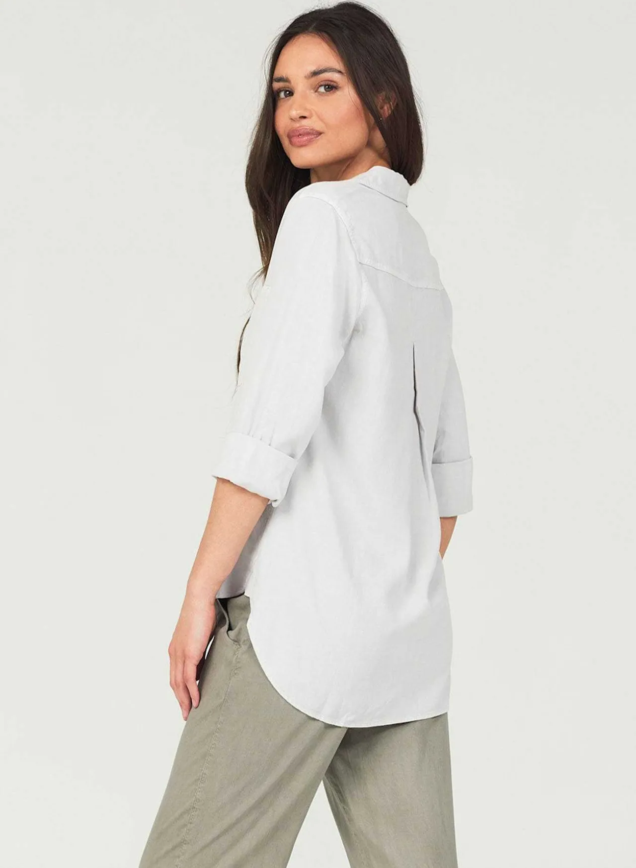 Shirt Staart Button Down - Mistige Lucht>Bella Dahl Fashion