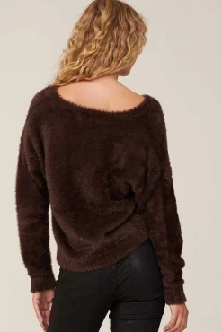 Slouchy Trui Met V-Hals - Kwartsbruin><noscript><img width=