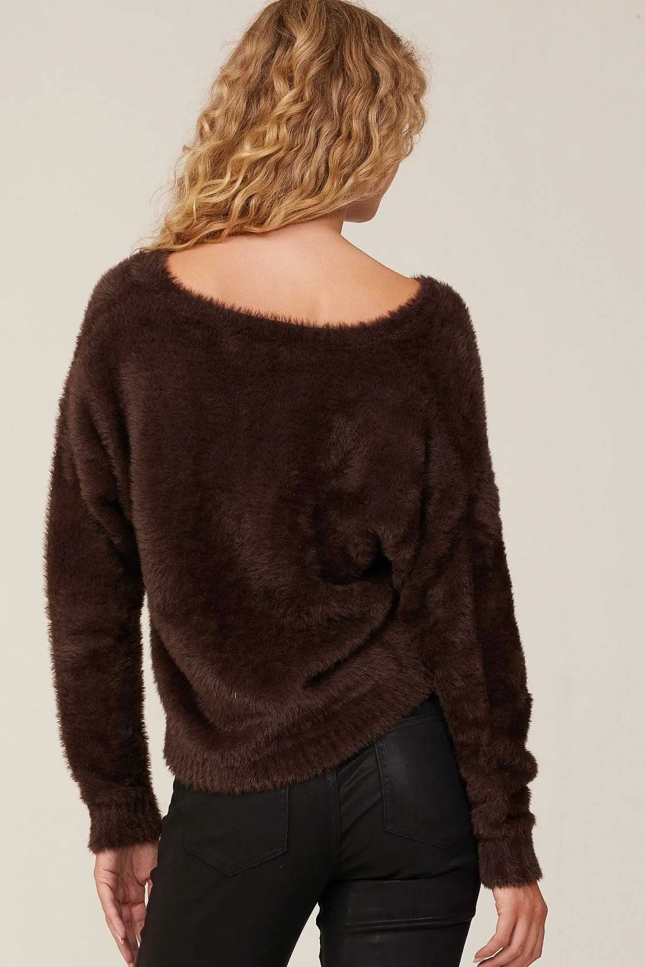 Slouchy Trui Met V-Hals - Kwartsbruin>Bella Dahl Clearance