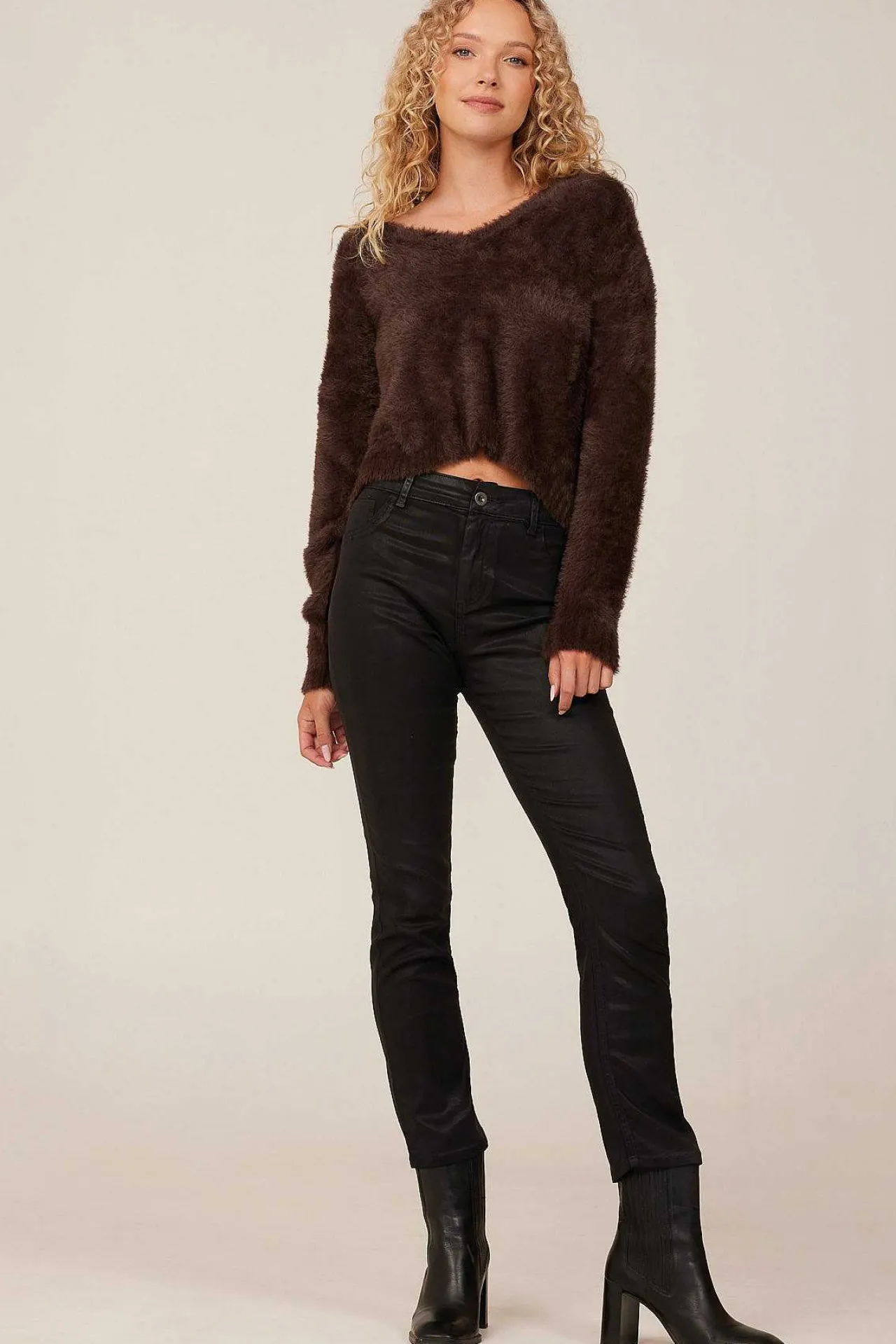 Slouchy Trui Met V-Hals - Kwartsbruin>Bella Dahl Clearance