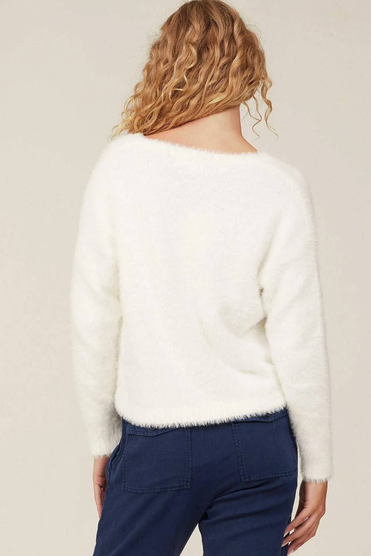 Slouchy Trui Met V-Hals - Winterwit>Bella Dahl Sale