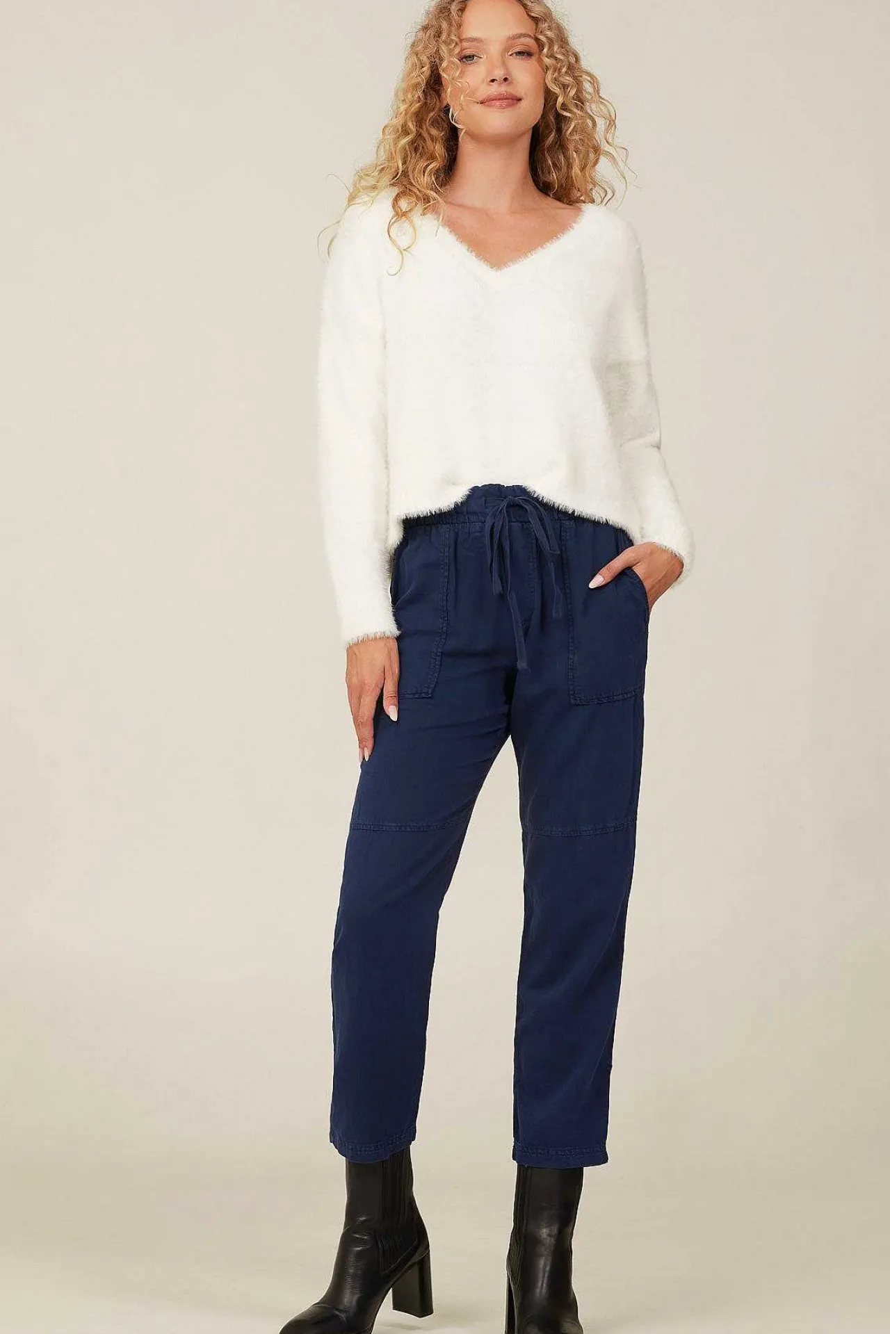 Slouchy Trui Met V-Hals - Winterwit>Bella Dahl Sale