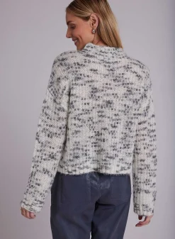 Space Dye Mock Neck Sweater - Winterwit En Zwart>Bella Dahl Best