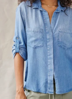 Split Achteraan, Button-Down - Medium Ombre-Wassing><noscript><img width=