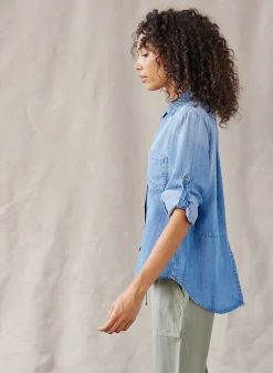 Split Achteraan, Button-Down - Medium Ombre-Wassing><noscript><img width=