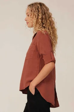 Split Achterkant Button Down - Herfst Amber><noscript><img width=