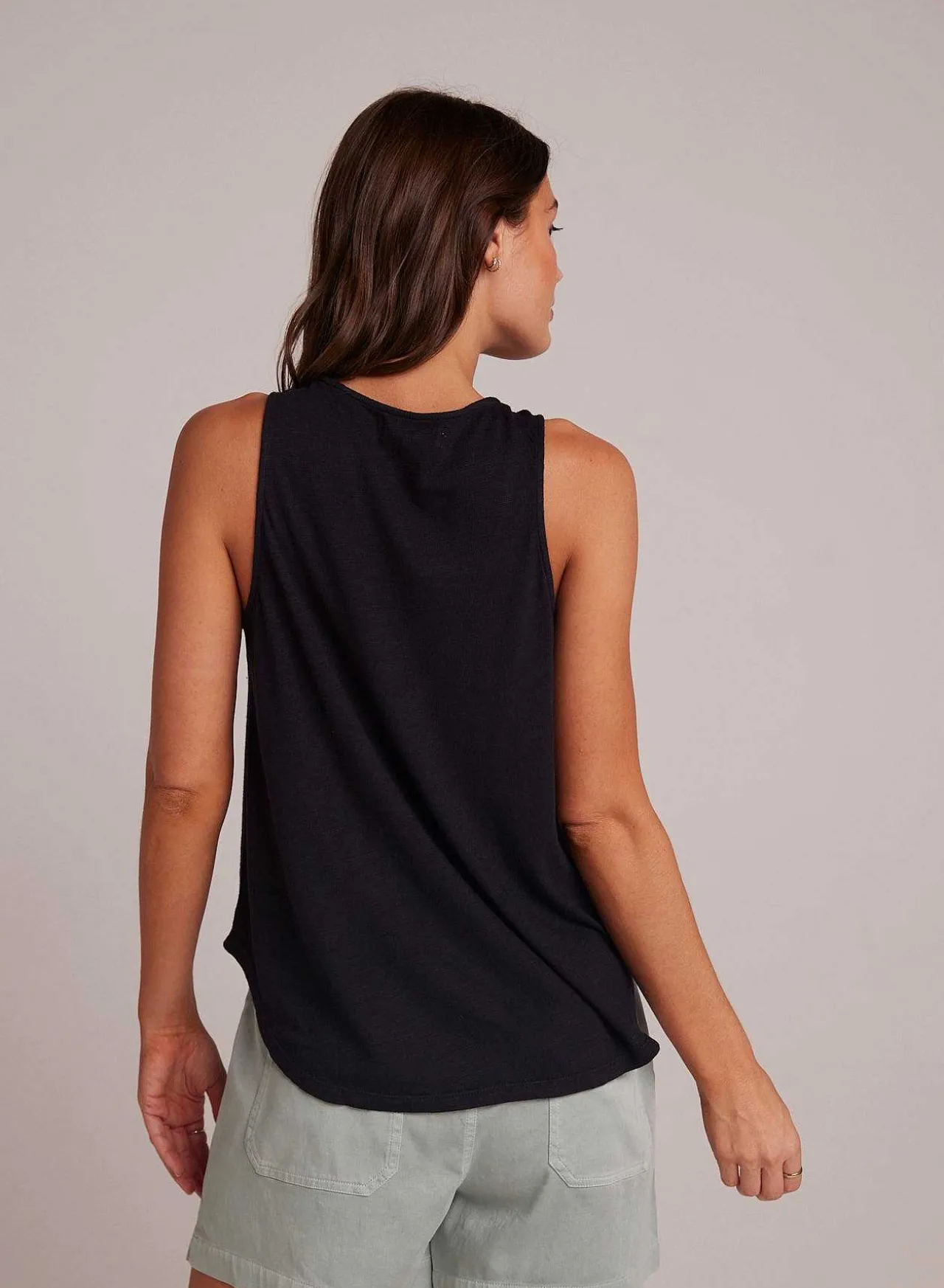 Tanktop Met Ronde Hals - Zwart>Bella Dahl Fashion