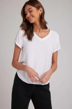 T-Shirt Met V-Hals - Wit><noscript><img width=