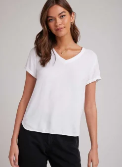 T-Shirt Met V-Hals - Wit><noscript><img width=