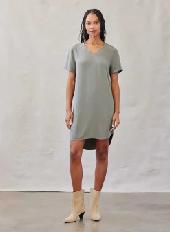 T-Shirtjurk Met V-Hals - Zacht Leger><noscript><img width=