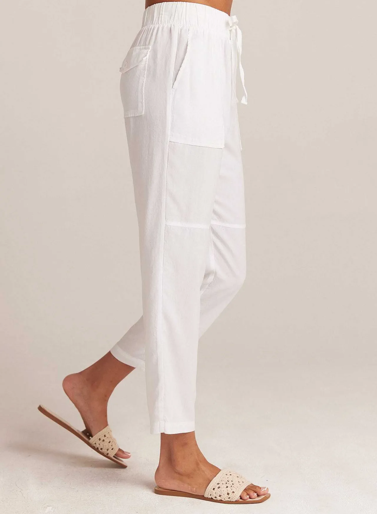 Utility Broek Met Strikceintuur - Wit>Bella Dahl Sale