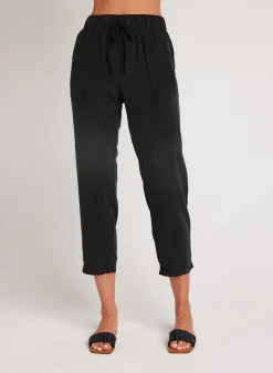 Utility Broek Met Strikceintuur - Vintage Zwart><noscript><img width=