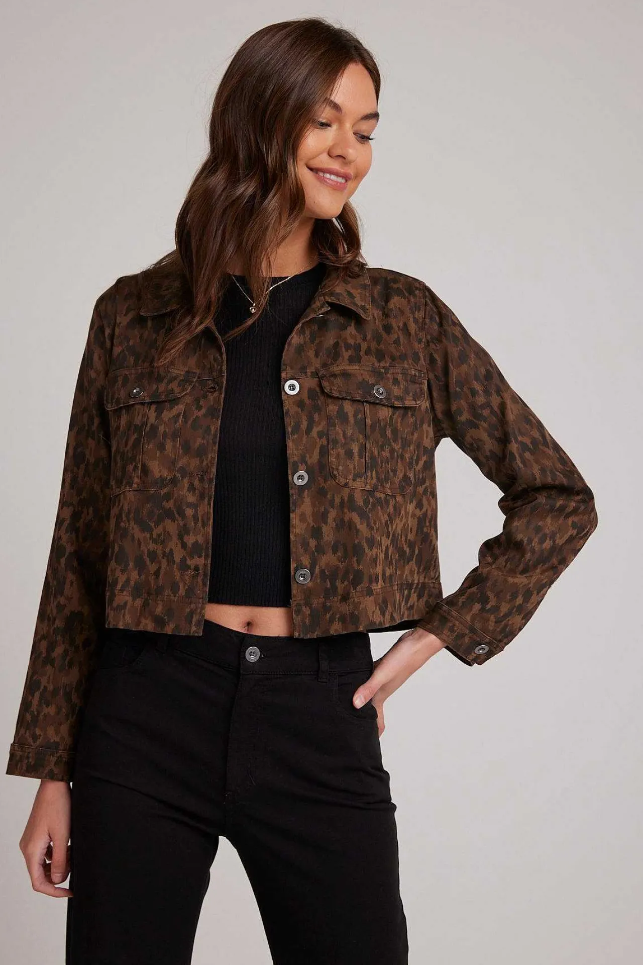 Utility-Jack Met Klepzak - Dierencamouflageprint>Bella Dahl Clearance