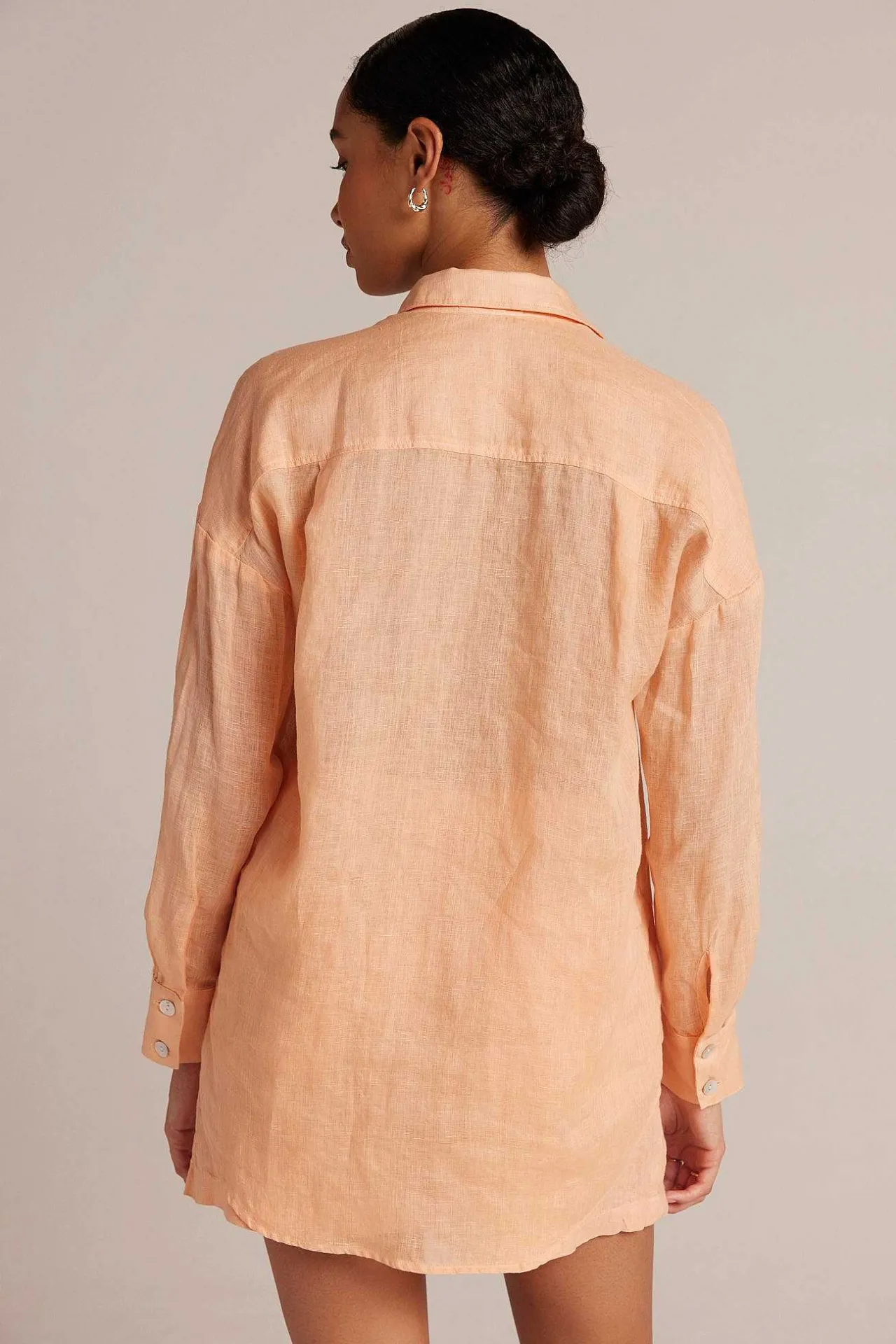Vriendje Button Down - Peach Parker>Bella Dahl Best Sale