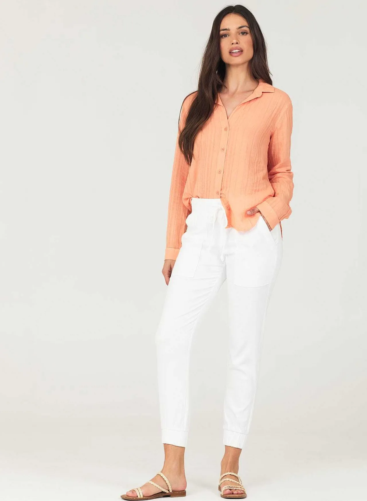 Zakjoggingbroek - Wit>Bella Dahl Flash Sale