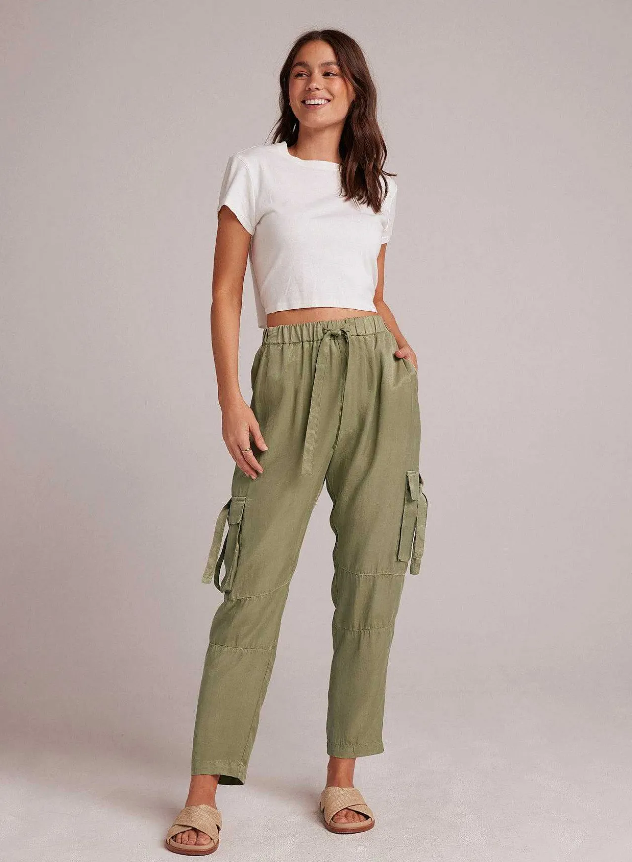 Zephyr Utility-Broek Met Stropdaszak - Kaki Leger>Bella Dahl Best